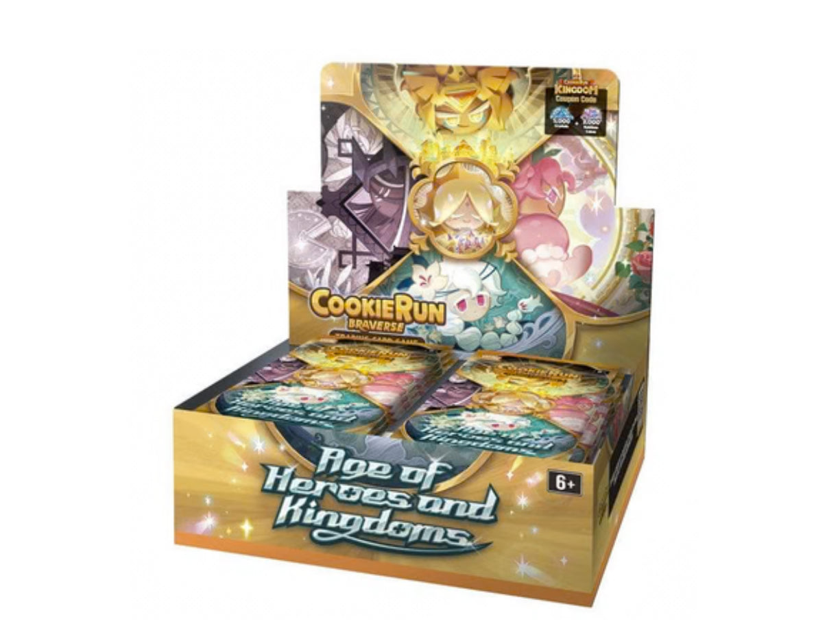 CookieRun TCG: Age of Heroes and Kingdoms booster display and 1 Starter Decks Bundle