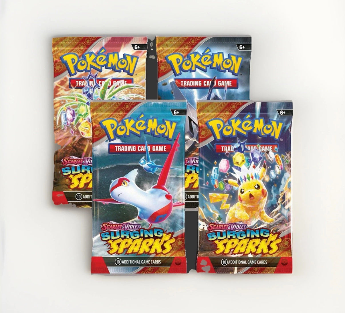 Pokémon Surging Sparks – Complete 4-Pack Full Art Set (All 4 Arts)