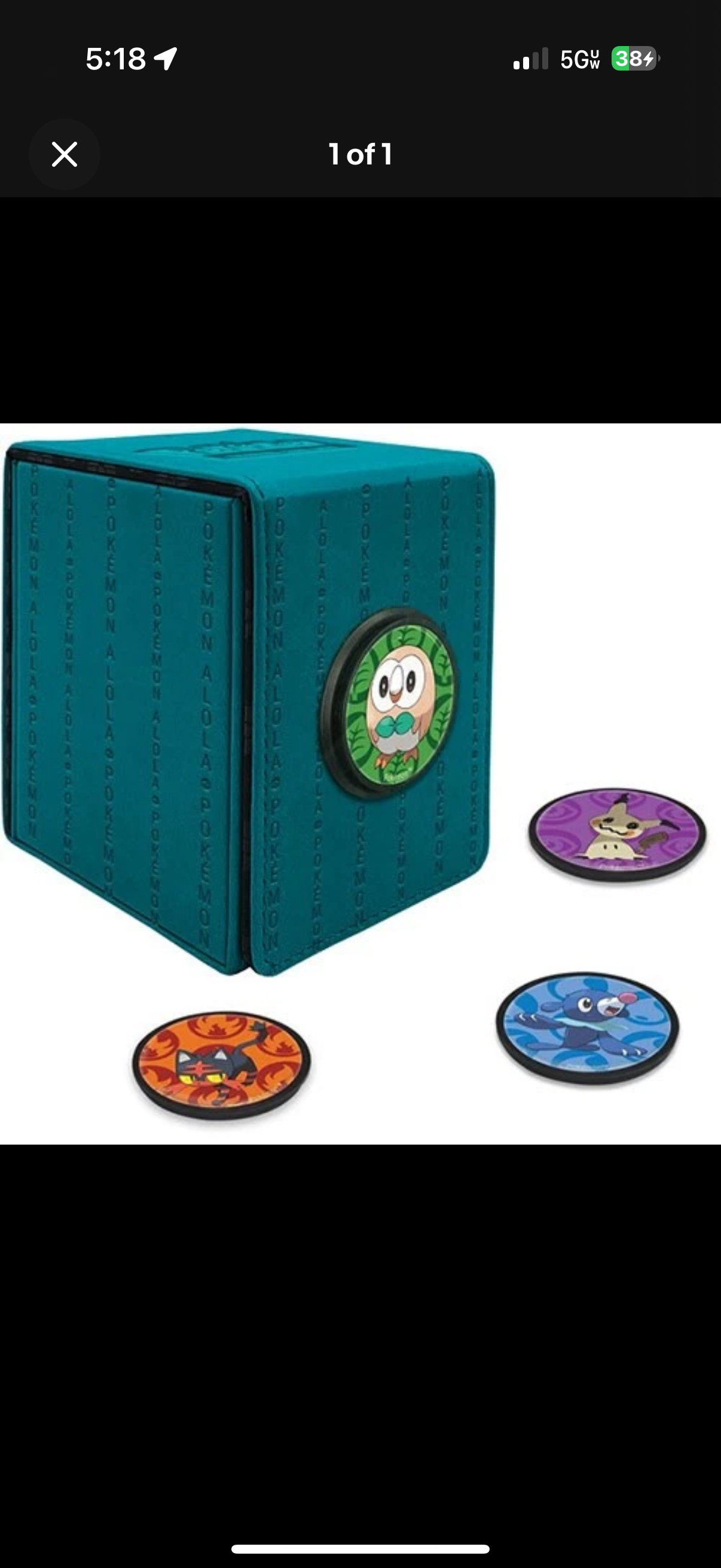 Ultra Pro Pokemon Alcove Click Box - ALOLA (4 Magnetic Badges, Holds 100 Cards)