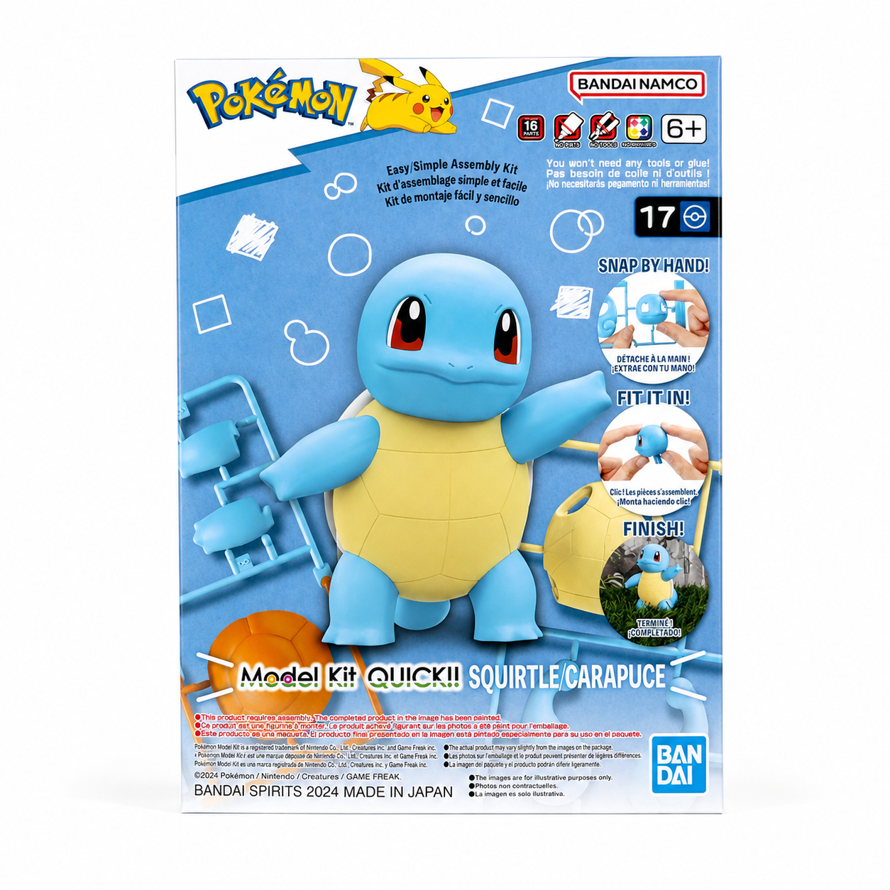 Bandai Pokémon Model Kit QUICK!! 17 Squirtle snap-fit model kit