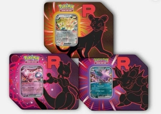 Sealed Destined Rivals Team Rocket Tin Set of 3