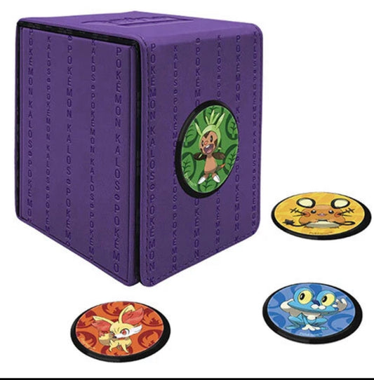 Ultra Pro Pokemon Alcove Click Box - KALOS (4 Magnetic Badges, Holds 100 Cards)