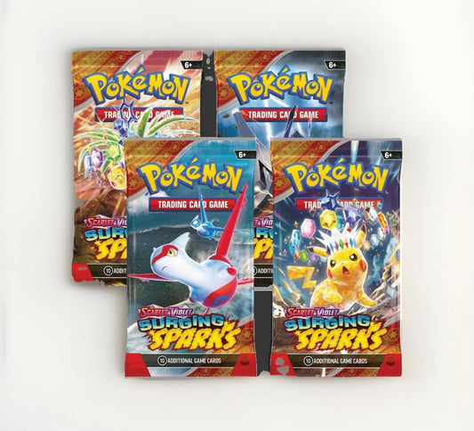 Pokémon Surging Sparks – Complete 4-Pack Full Art Set (All 4 Arts)