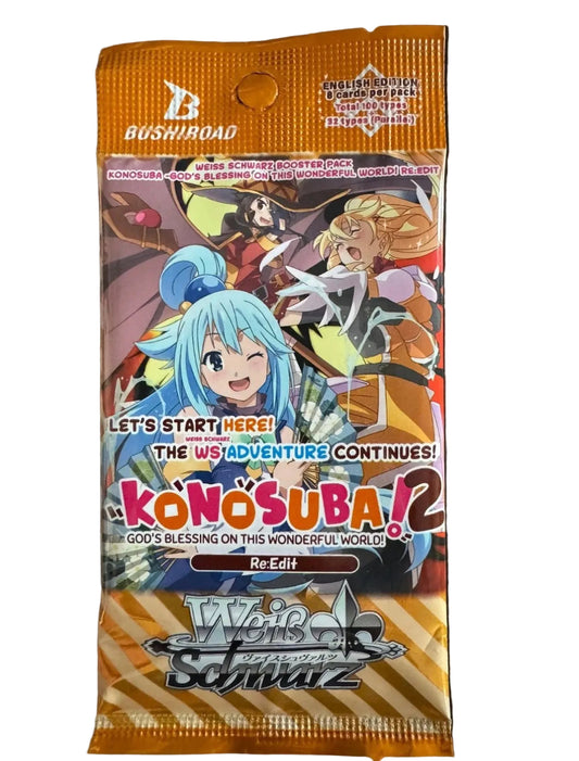 Weiss Schwarz Konosuba 2 God’s Blessing Re:Edit Booster Pack English Sealed