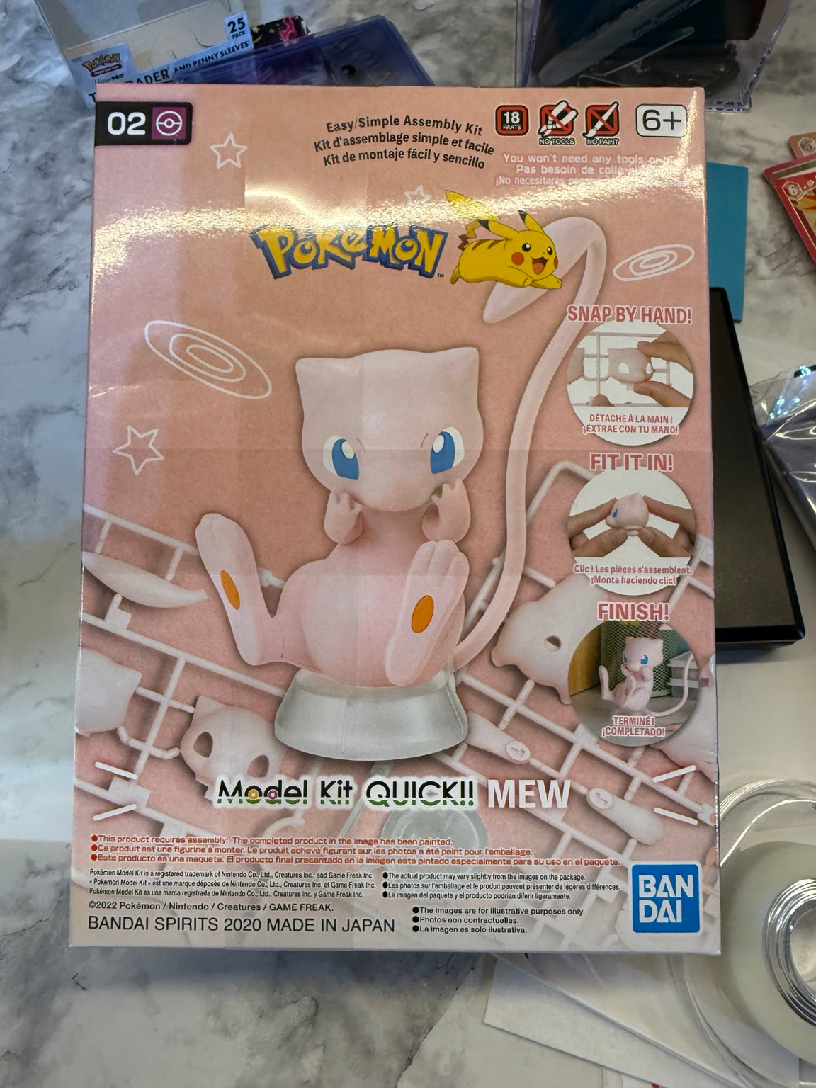 Bandai Pokémon Model Kit QUICK!! 02 Mew retail box