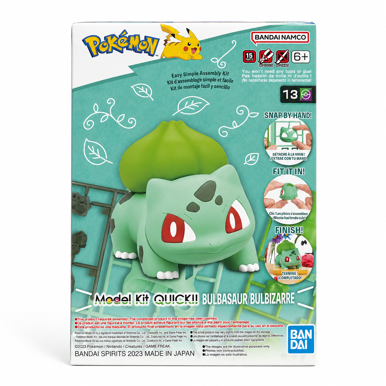 Bandai Pokémon Model Kit QUICK!! 13 Bulbasaur snap-fit model kit