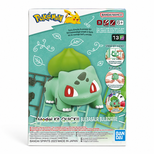 Bandai Pokémon Model Kit QUICK!! 13 Bulbasaur snap-fit model kit