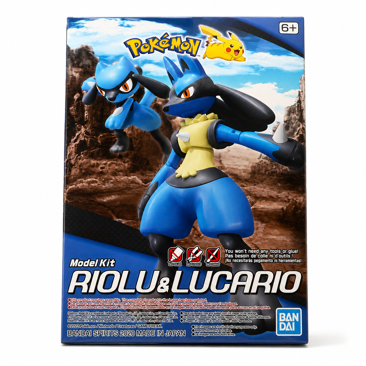 Bandai Pokémon Model Kit Riolu and Lucario retail box