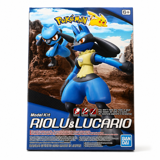 Bandai Pokémon Model Kit Riolu and Lucario retail box