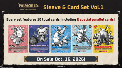 Palworld Official Card Game Sleeve and Card Set Vol. 1 included card sleeves