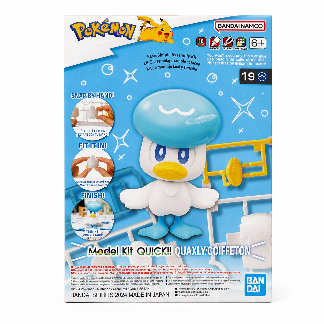 Bandai Pokémon Model Kit QUICK!! 19 Quaxly snap-fit model kit