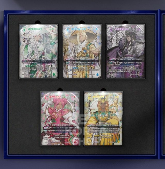 Included cards from CookieRun X Heuk Yo Seok Radiant Light collectible card set